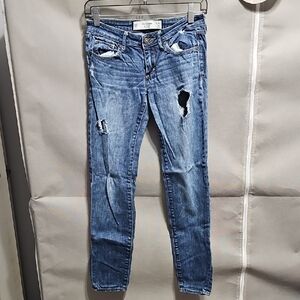 Abercrombie & Fitch Ripped Blue Skinny Jeans
